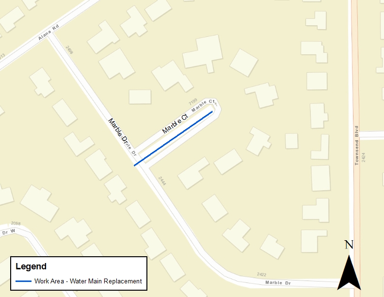 Marble Court Water Improvement Project Map